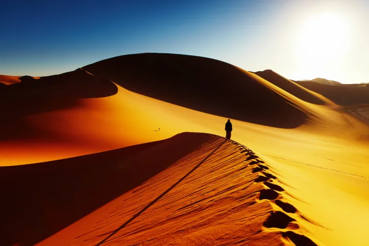 Algeria Sahara Desert Sunrise Dune in Algeria