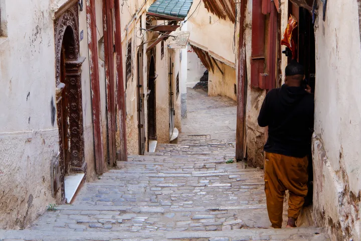 Algiers Casbah Street Scene in Algeria