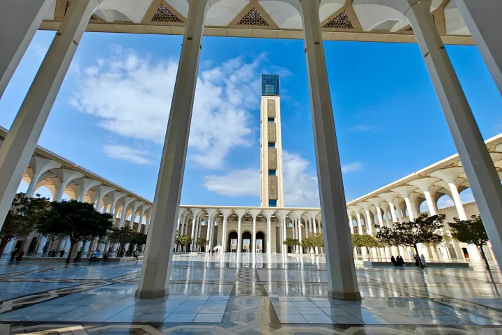 Algiers Great Mosque Minaret Courtyard in Algeria