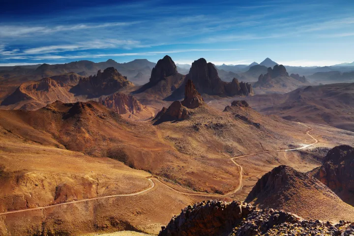 Hoggar Mountains Sahara Desert in Algeria