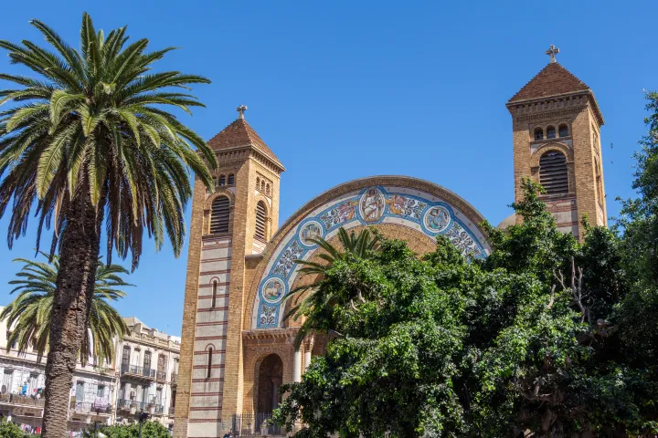 Oran Sacred Heart Cathedral Facade in Algeria