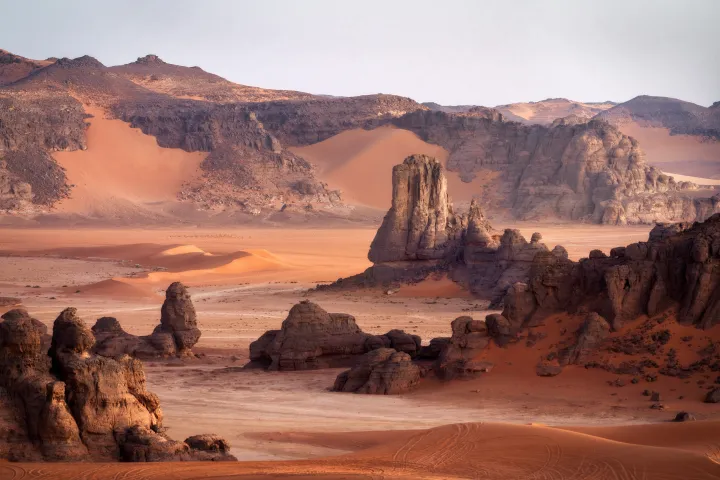 Tadrart Rouge Sahara Desert in Algeria