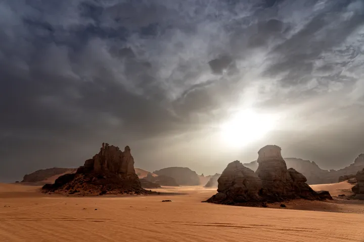 Tadrart Rouge Sahara Rock Art Landscape in Algeria