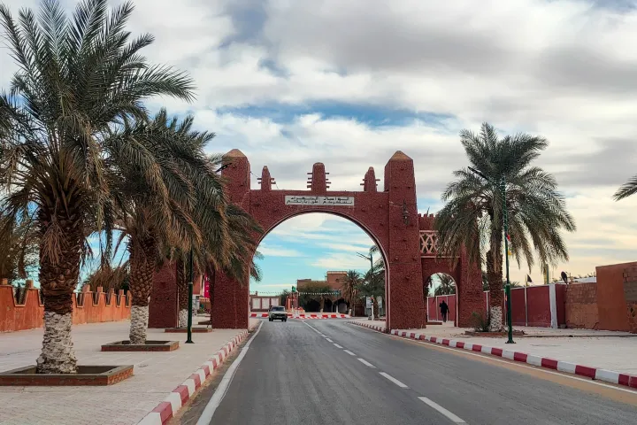 Timimoun Red Clay Street Architecture in Algeria