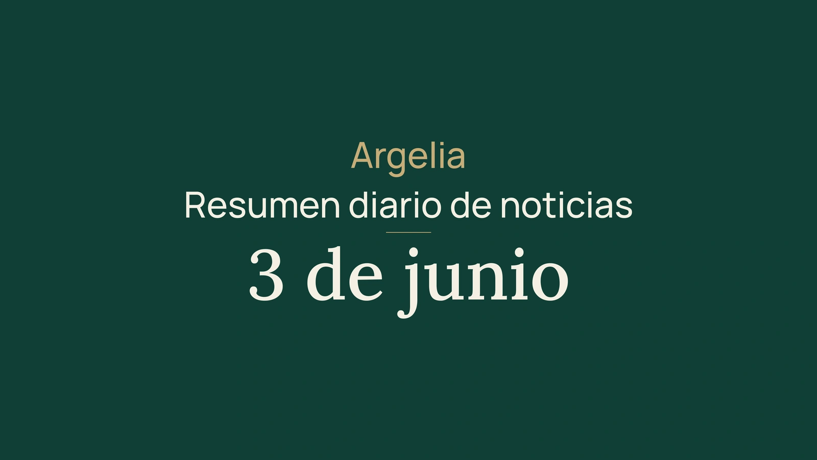 Noticias de Argelia del 3 de junio de 2026: salud, playas, energía y fútbol
