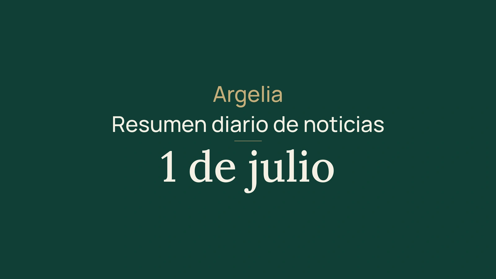 Noticias de Argelia, 1 de julio de 2026: voto, apostilla, festivo, comercio, carreteras, solidaridad, salud, agricultura y fútbol