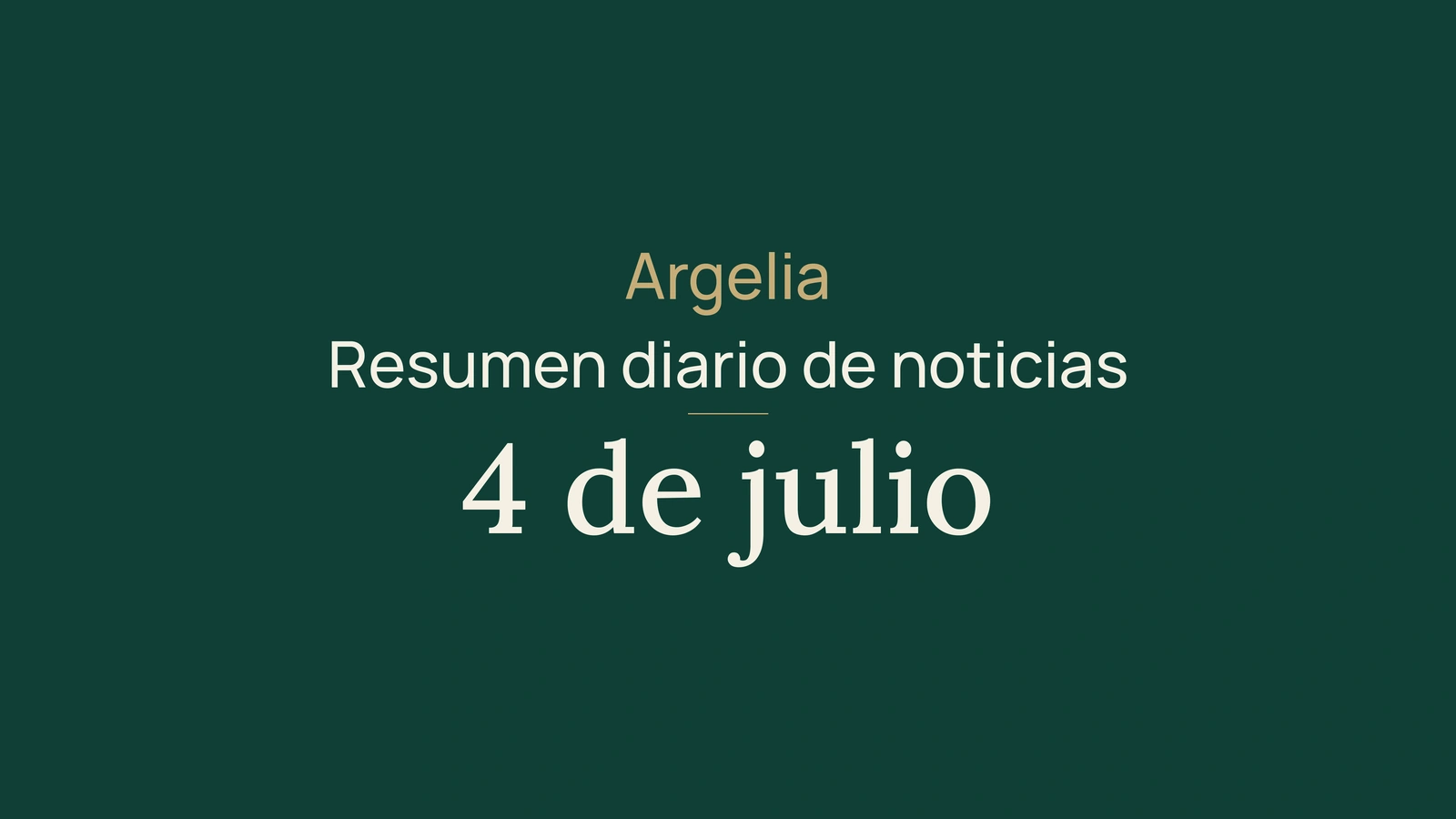Noticias de Argelia, 4 de julio de 2026: participación, gobierno, diplomacia, seguros, clima, fútbol y salud local