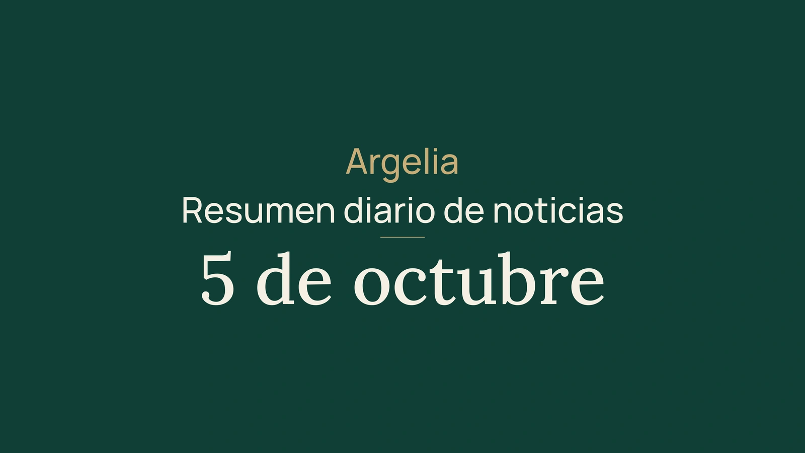 Argelia, 5 de octubre: presupuesto de 2027, NAPEC y formación profesional