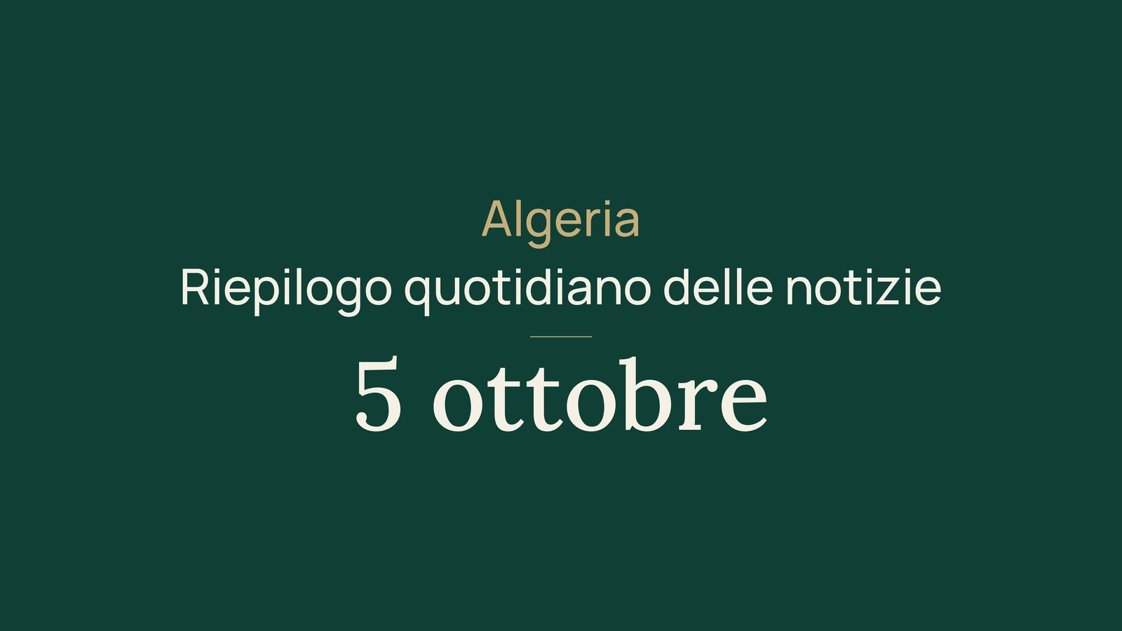 Algeria, 5 ottobre: bilancio 2027, NAPEC e formazione professionale