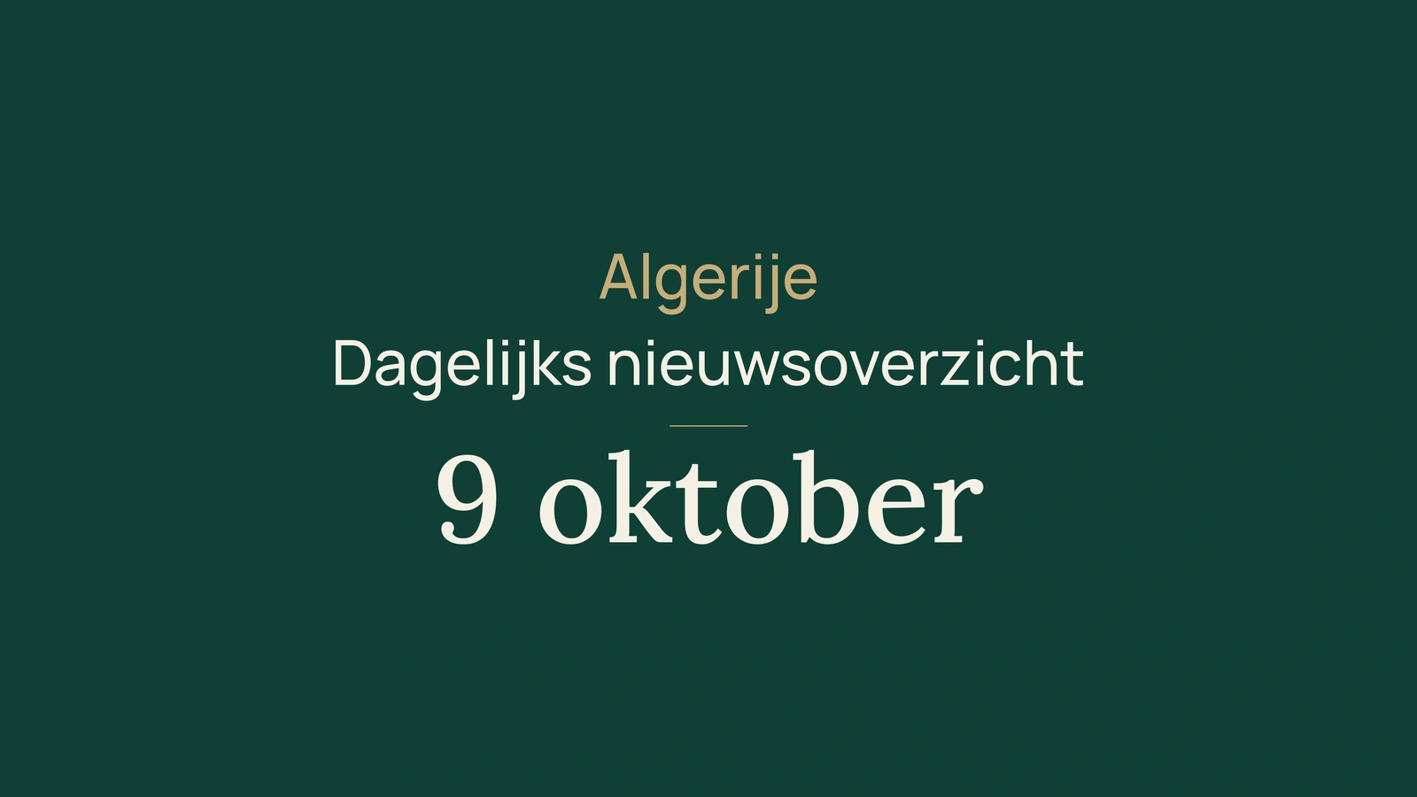 Algerije: methaanplannen, overleg in Oslo en de circulaire economie