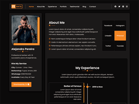 Barber resume template