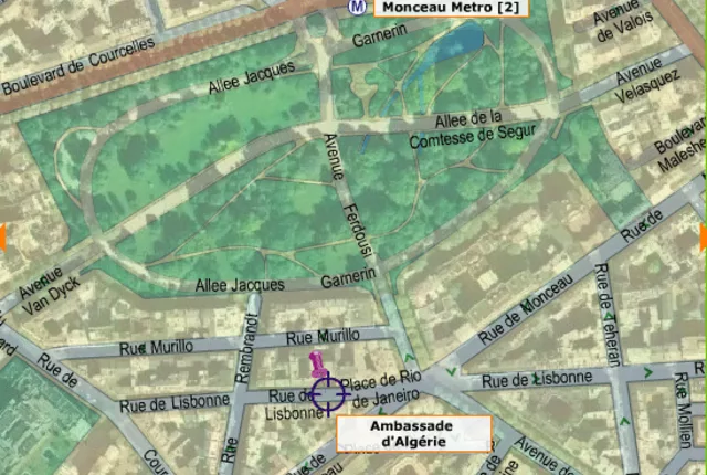 Plan acces ambassade algerie paris in Algiers, Algeria