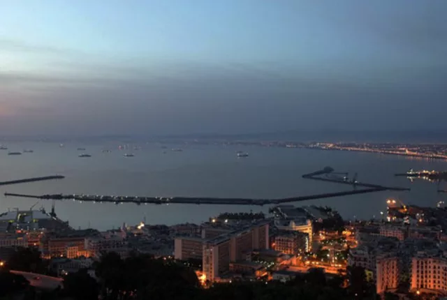 Alger by night in Algiers, Algeria
