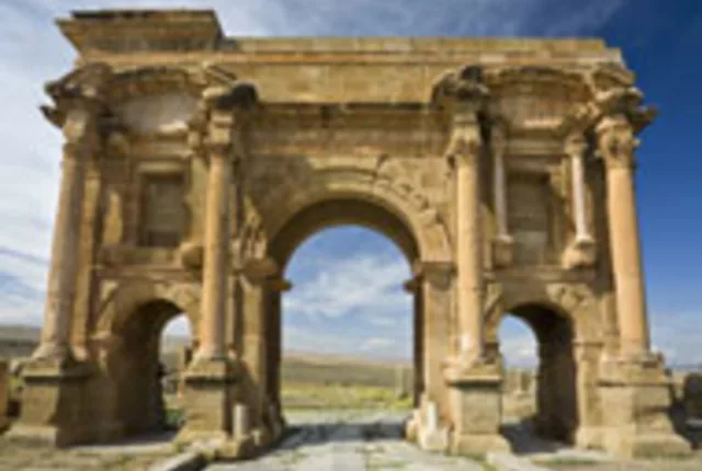 Arc de trajan timgad in Timgad, Algeria