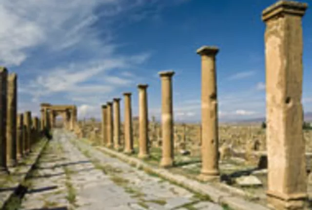 Ruines romaines timgad in Timgad, Algeria