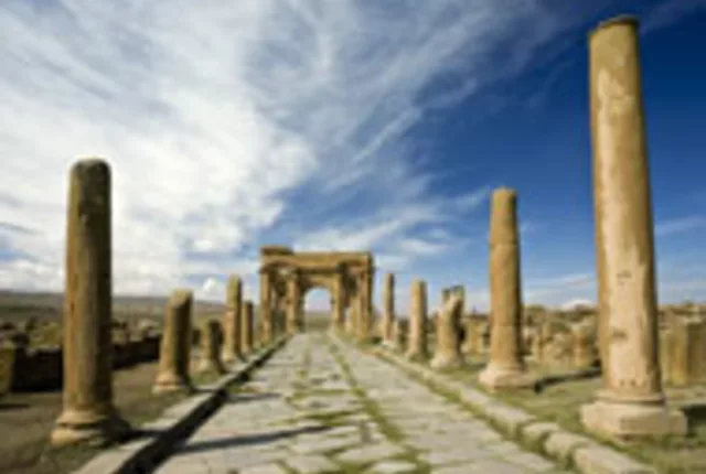 Ruines romaines timgad in Timgad, Algeria