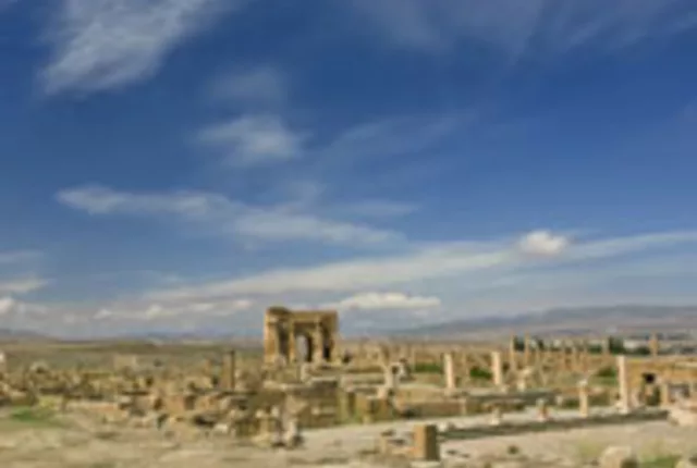 Vestiges romains timgad in Timgad, Algeria