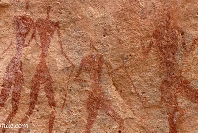 Peinture rupestre tassili najjer in Tassili n’Ajjer / Djanet, Algeria